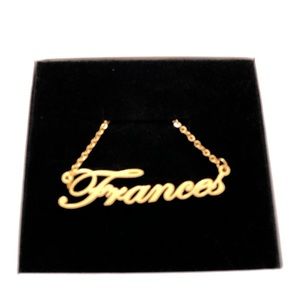 14K Gold Plated Name Necklace - Frances